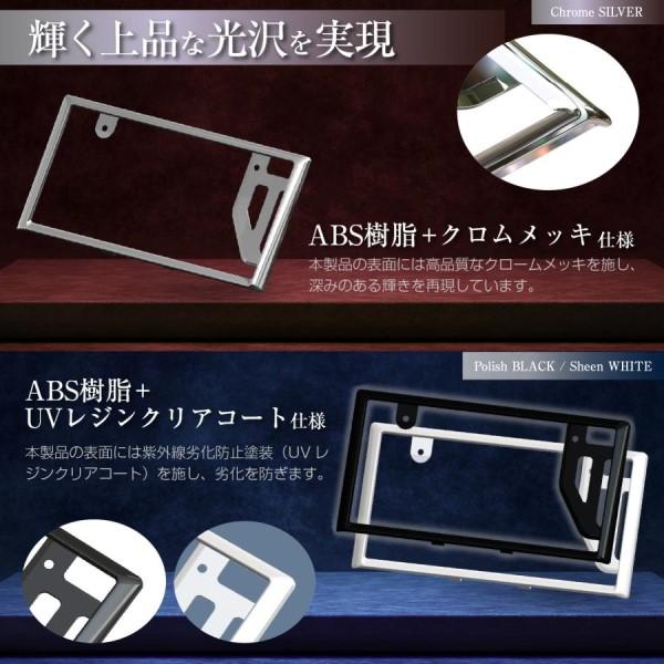 GLOSSYナンバーフレームセットBK 外装 ドレスアップ 傷防止 2枚入り