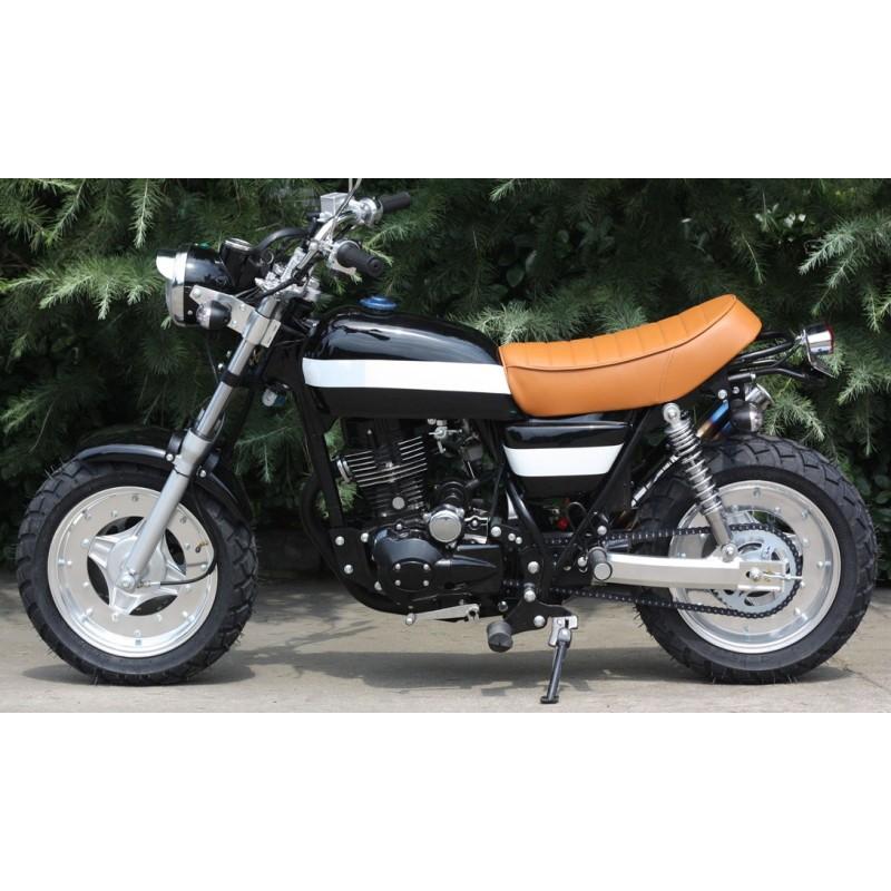 ICEBEAR 二輪バイク 125cc 黒ベース白ライン HL125ABW : バギー