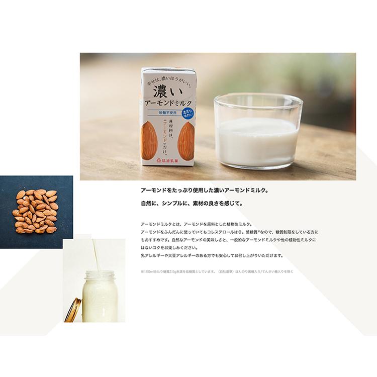 【6箱】筑波乳業　無添加　濃いアーモンドミルク　砂糖不使用　125ml【6箱：90本】【低糖質・コレステロール０】 筑波乳業 【6箱】筑波乳業 無添加 濃いアーモンドミルク 砂糖不使用