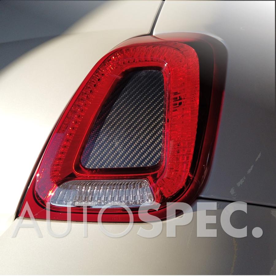 特価 アバルト テールライト センター ガーニッシュ リアル ドライ カーボン ABARTH500,595/695 カーボンテールカバー for シリーズ4以降専用