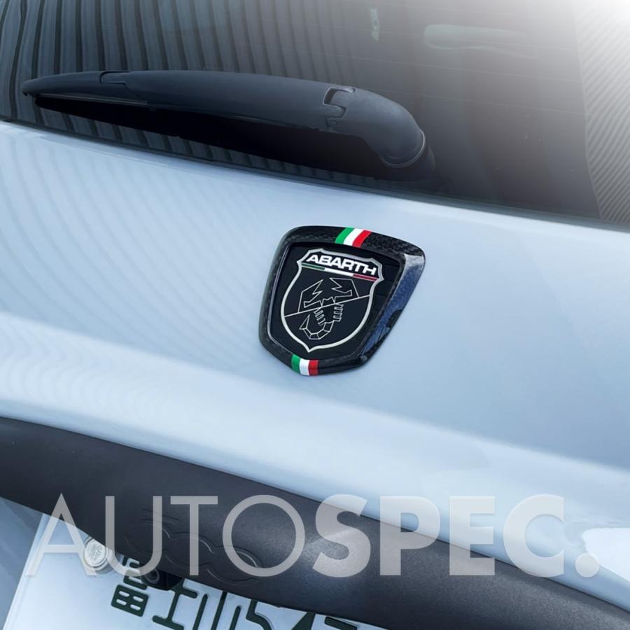 ABARTH カーボン リアロゴフレーム トリコローレ KOSHI 500 595 695