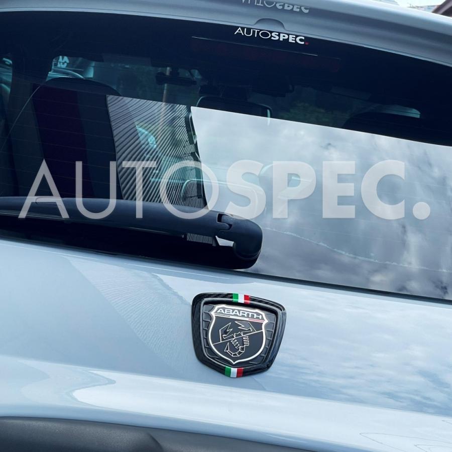 アバルト ABARTH カーボン リア ロゴフレーム トリコローレ KOSHI 500 