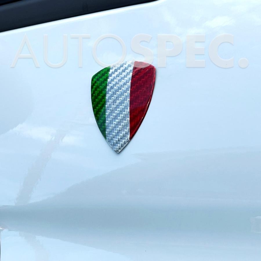 アバルト FIAT ABARTH カーボン イタリアン フラッグ フェンダー 
