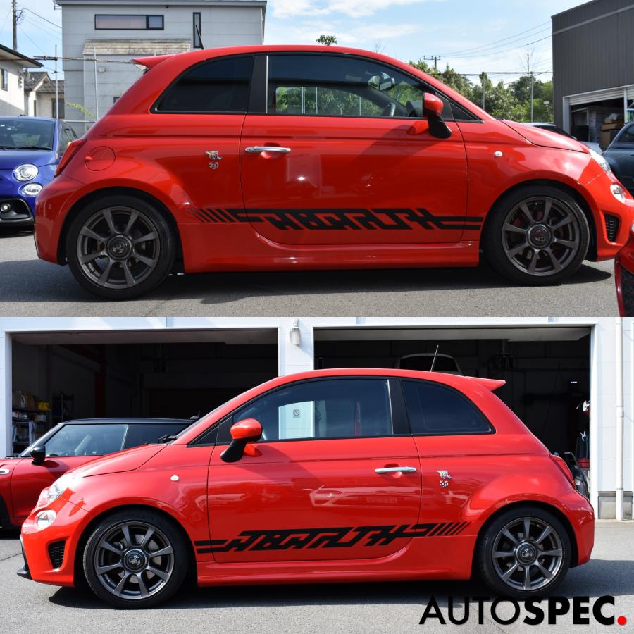 アバルト（ABARTH） サイドデカール ワイド 黒 500 595 695 AUTOSPEC