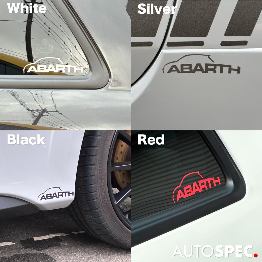 アバルト（ABARTH） シルエット ステッカー 500 595 695 ブラック 黒