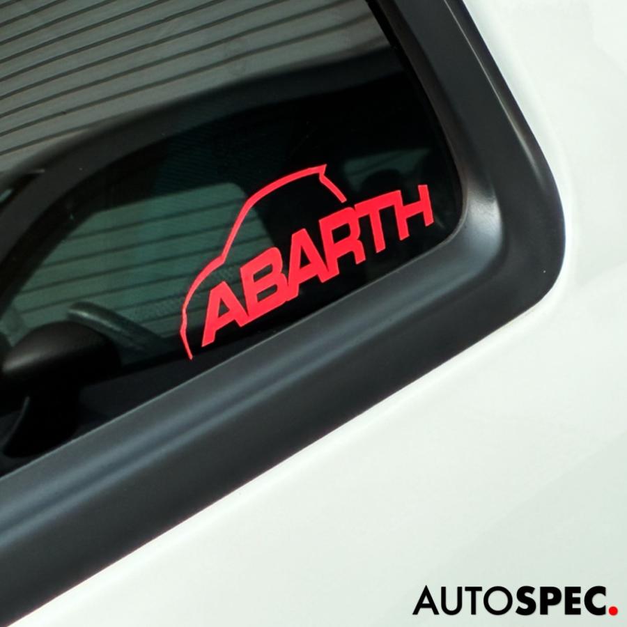 アバルト（ABARTH） シルエット ステッカー 500 595 695 レッド 赤