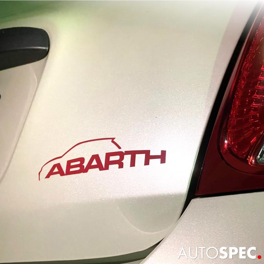 アバルト（ABARTH） シルエット ステッカー 500 595 695 レッド 赤