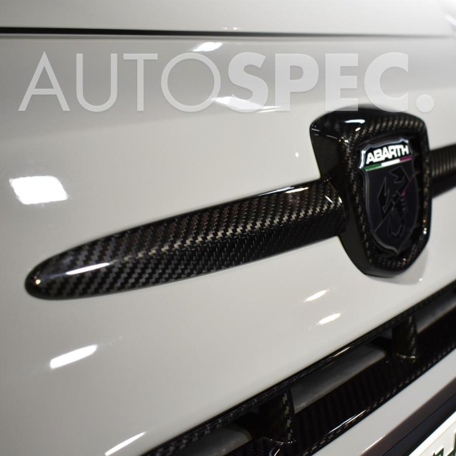 アバルト Rave Works カーボンフロントエンブレムカバー アバルト Rave Works カーボンフロントエンブレムカバー