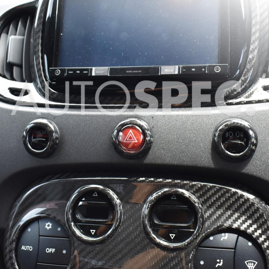 アバルト（ABARTH） ABARTH 500 595 695 カーボン 3連リング カバー