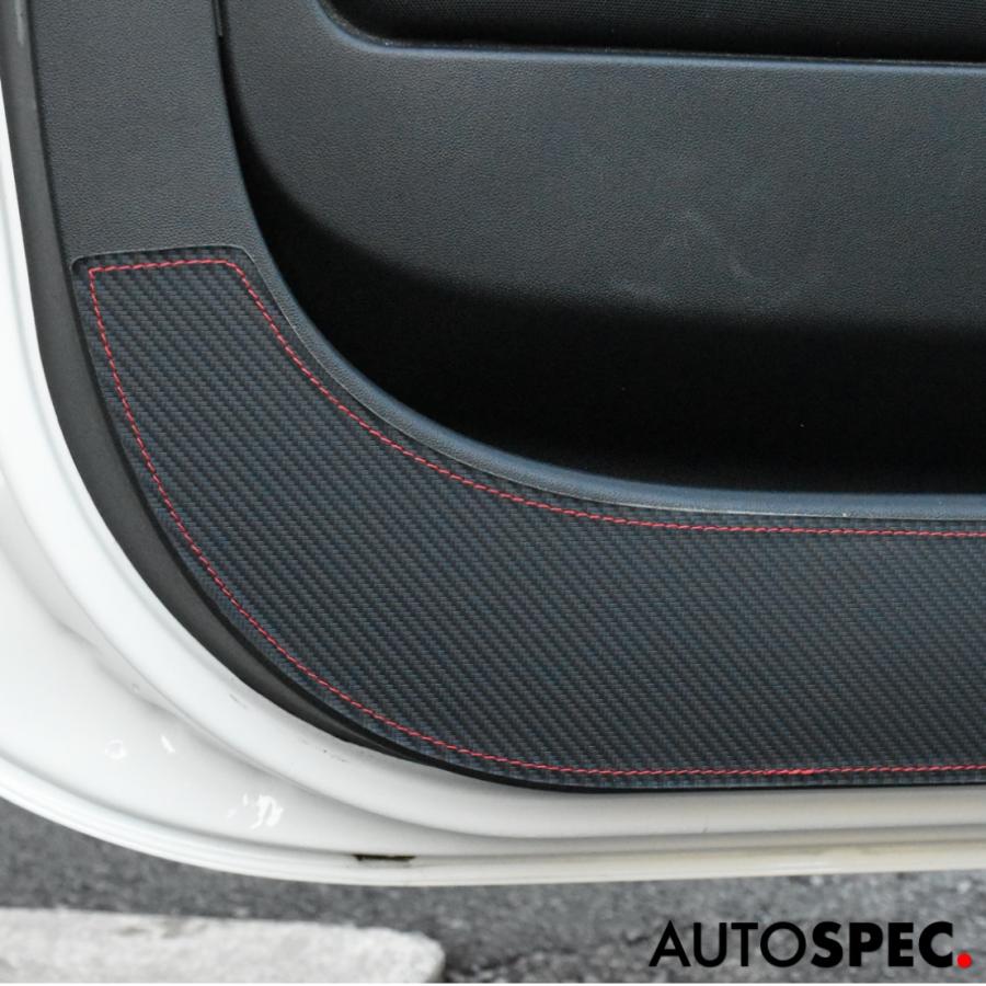 アバルト（ABARTH） ABARTH 500 595 695 カーボン調 ドアキックガード