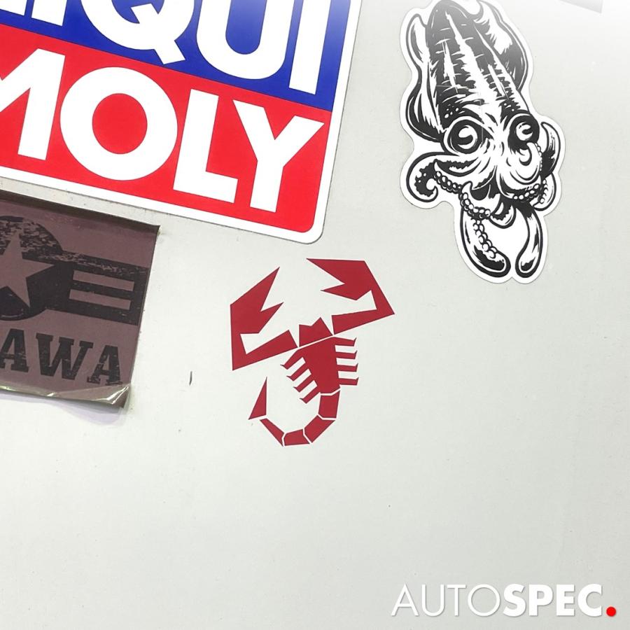 アバルト（ABARTH） ミクロ さそり ステッカー レッド 500 595 695 124