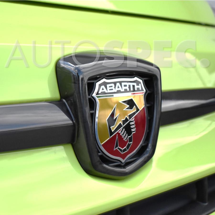 ABARTH　500　595　695　AKN　ドライカーボン　フロントエンブレムカバー　ASSO　アッソ　アバルト　シリーズ4｜autospecy-store｜02