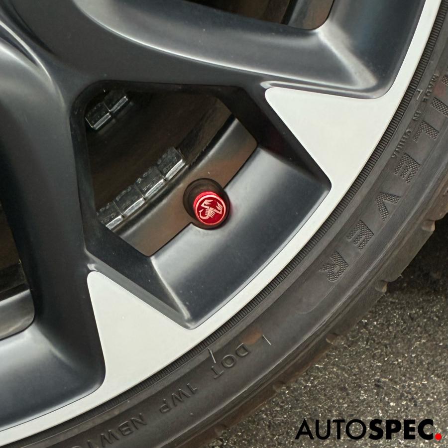 アバルト（ABARTH） ホイールエアバルブキャップ 500 595 695 レッド