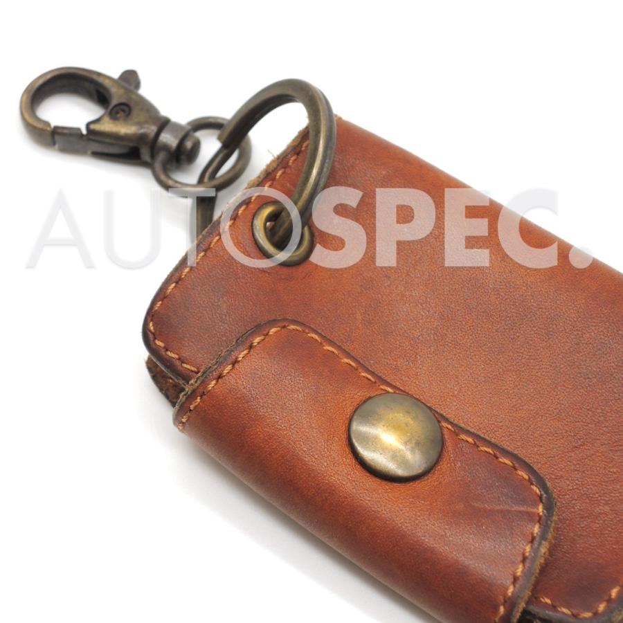Alfa Romeo 純正 レザー キーケース 本革 キャメル ブラウン