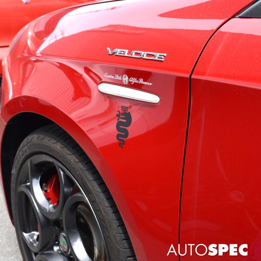 アルファロメオ（ALFA ROMEO） ビショーネ ステッカー マットブラック