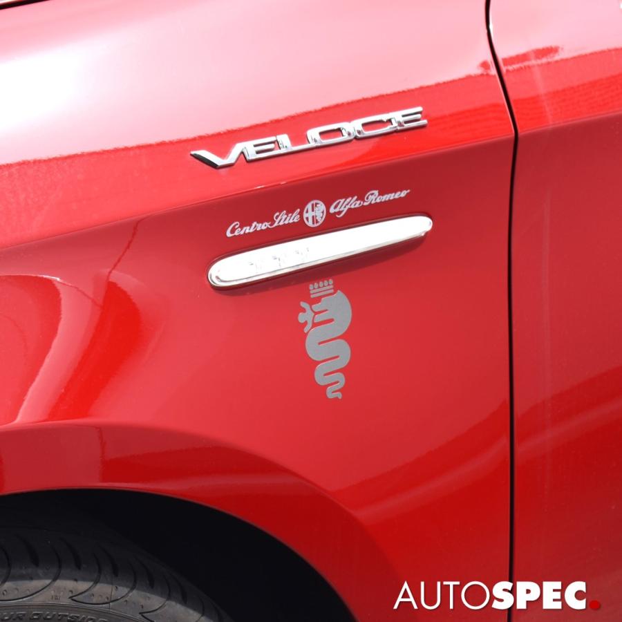 アルファロメオ（ALFA ROMEO） ビショーネ ステッカー シルバー