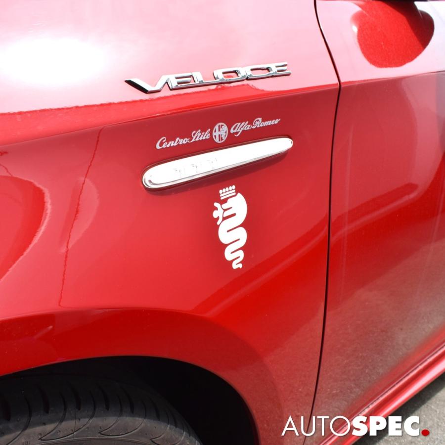 AlfaRomeo アルファロメオ ビショーネ セット アルファロメオ（ALFA ROMEO） ビショーネ ステッカー ホワイト