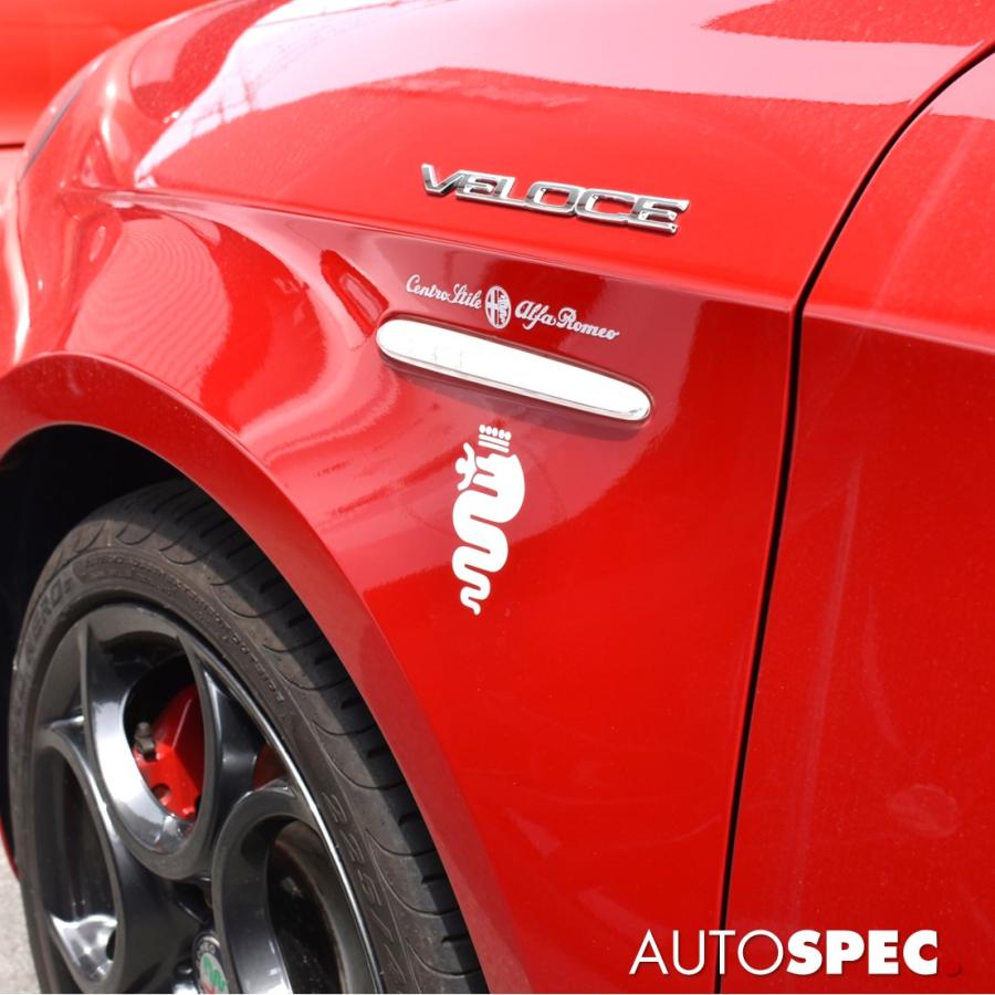 アルファロメオ（ALFA ROMEO） ビショーネ ステッカー ホワイト