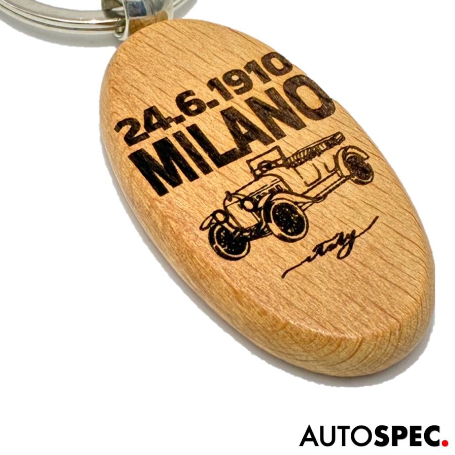 アルファロメオ（ALFA ROMEO） 木製 キーリング キーホルダー キー