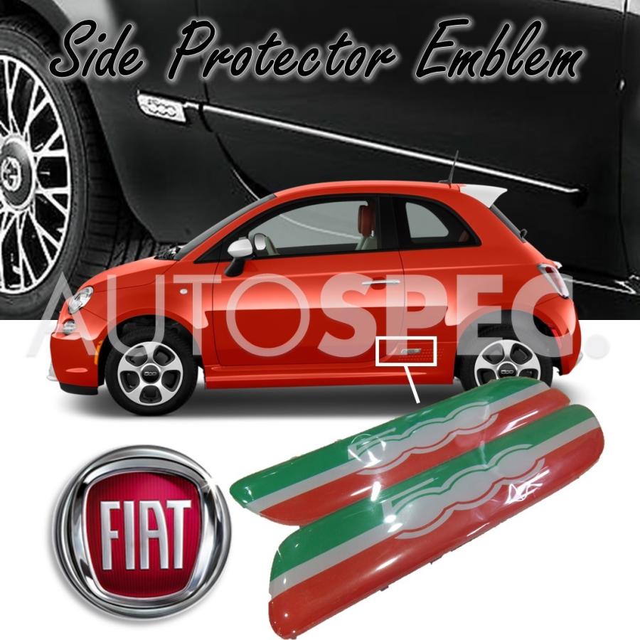 Fiat 500 純正 サイド フェンダー プロテクター エンブレム トリコローレ フィアット Abarth アバルト Fi001 Autospec Y Store 通販 Yahoo ショッピング