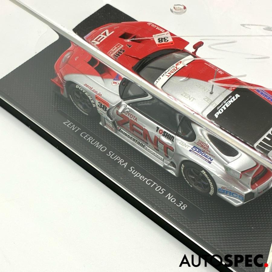 エブロ ミニカー EBBRO 1/43 SUPER GT 2005 ZENT CERUMO SUPRA SILVER