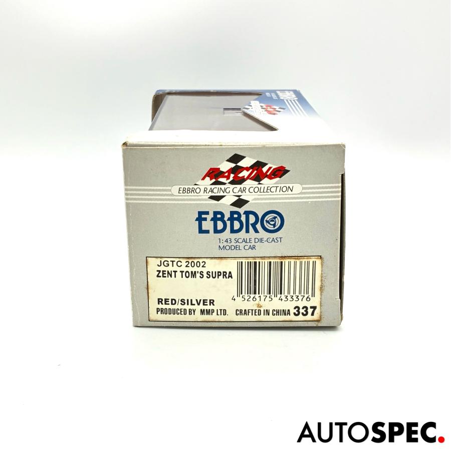 エブロ ミニカー EBBRO 1/43 JGTC 2002 ZENT TOM'S SUPRA RED/SILVER