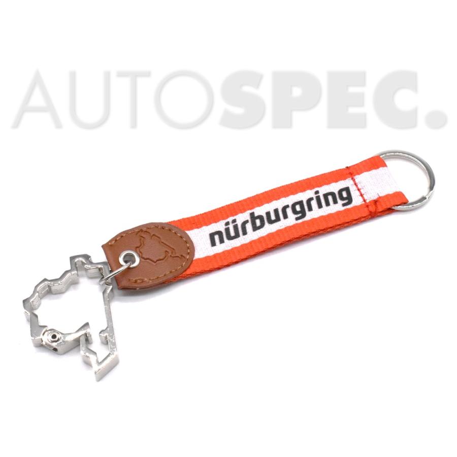 Nurburgring カラビナ キーリング ホワイト レッド 全国一律送料