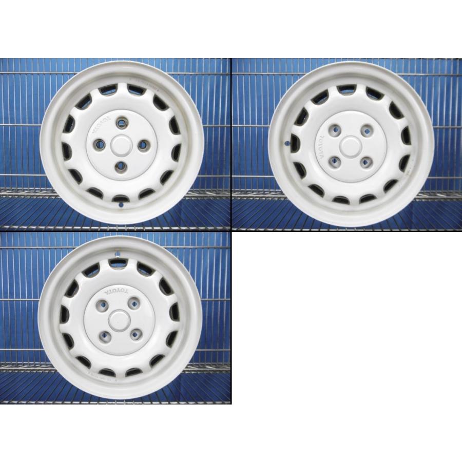 当時物1989年製トヨタ スチールホイール▽13インチ5J＋45 4穴×100 