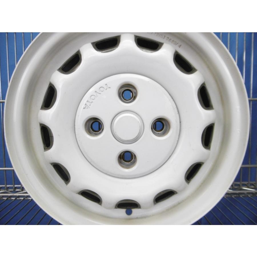 当時物1989年製トヨタ スチールホイール▽13インチ5J＋45 4穴×100 