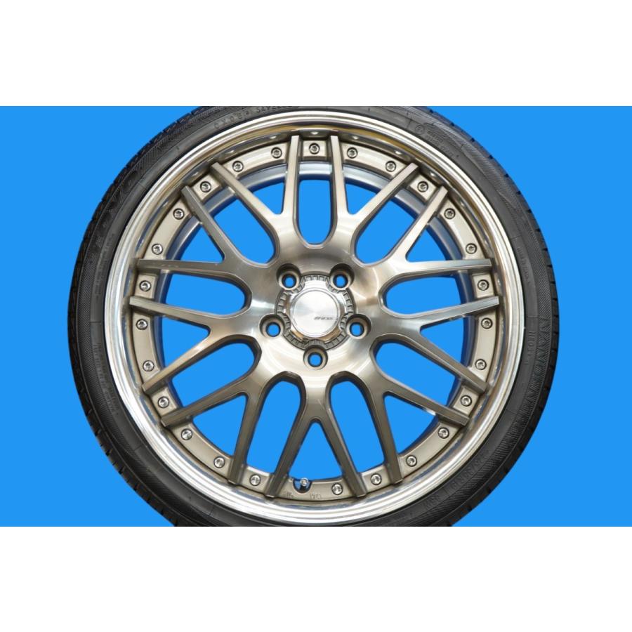 細工物 ランベックLM1＋トーヨー●19in7.5J＋50 5穴PCD114.3●225/35R19●4本●WORK●80ノア ヴォクシーカスタム車に●(nW963