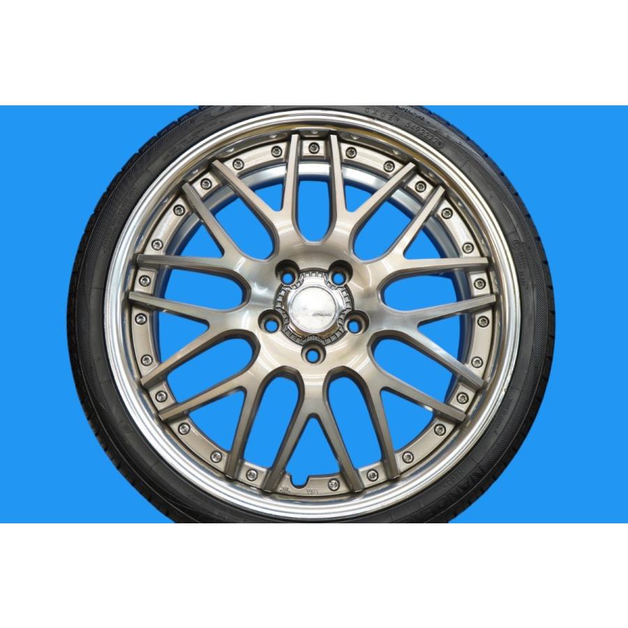 細工物 ランベックLM1＋トーヨー●19in7.5J＋50 5穴PCD114.3●225/35R19●4本●WORK●80ノア ヴォクシーカスタム車に●(nW963