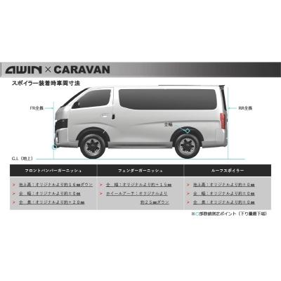 E26 キャラバン AWIN フロントバンパーガーニッシュ : オートスタイル(AutoStyle) - 通販 - Yahoo!ショッピング