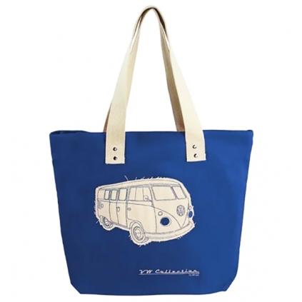 フォルクスワーゲン キャンバス トートバッグ T1 BUS キャンバス トートバッグ ブルー : オートスタイル(AutoStyle