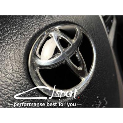 トヨタ 汎用 ステアリング鏡面エンブレムカバー : オートスタイル 