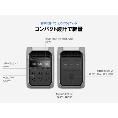 ECOFLOW ポータブル電源 エコフロー EcoFlow DELTA 3 Plus ECOFLOW ポータブル電源 エコフロー EcoFlow DELTA 3 Plus