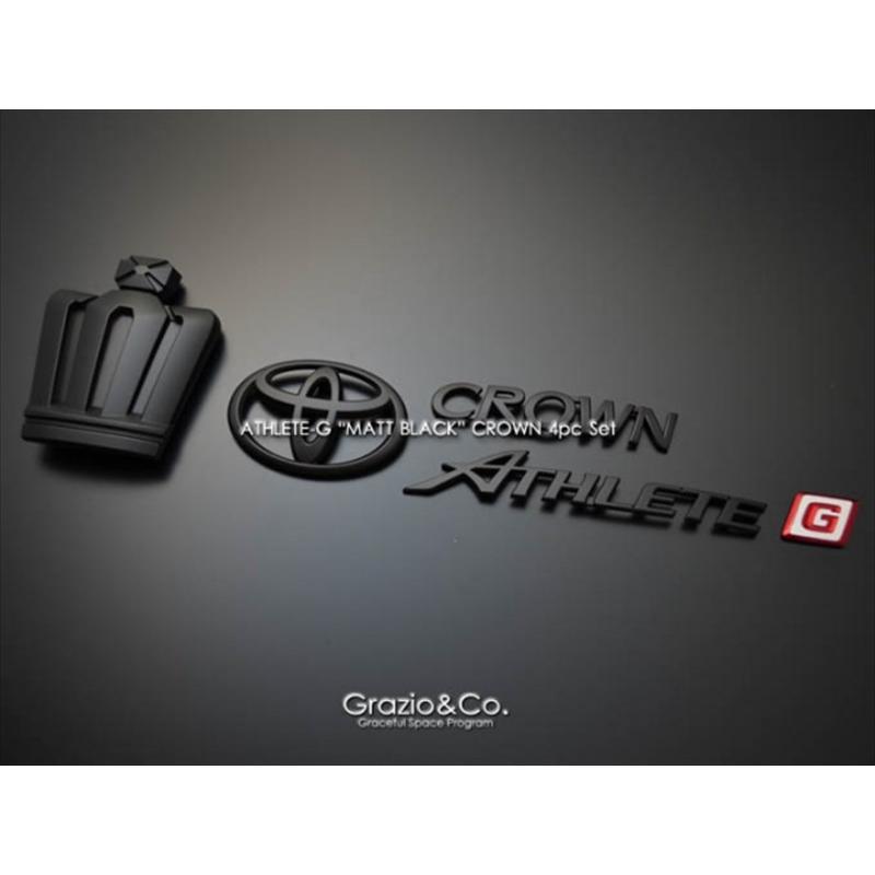 21クラウンアスリート 艶消しエンブレム クラウン アスリート ハイブリッド 21系 エンブレム CROWNロゴ