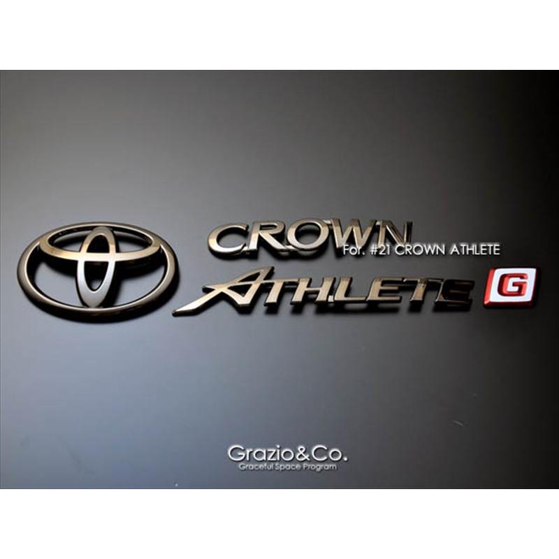 クラウン ロイヤル 21系 エンブレム CROWNロゴのみ ブラッククローム 
