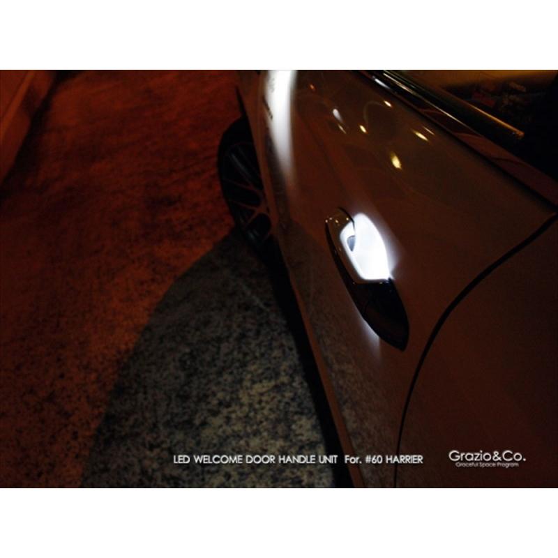 ハリアー 60系 LEDウェルカムドアハンドルユニット 運転席ドア用のみ 