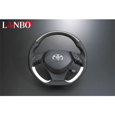C-HR ZYX10/NGX50 LANBO プレミアムカーボンステアリング ホワイトライン｜autostyle-sore｜02