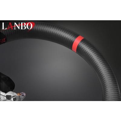 LANBO R35 GTR 後期  リアルカーボンステアリング GT-R［R35後期］プレミアムスポーツステアリング【ウェットカーボン