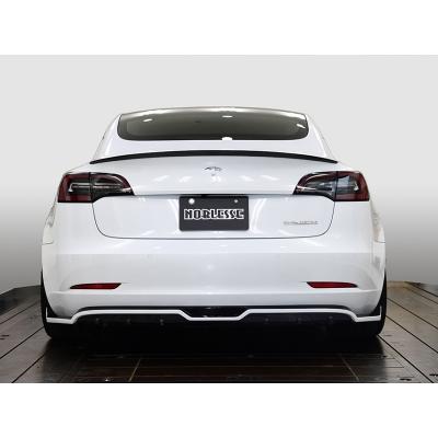 テスラ モデル3 リアハーフスポイラー 塗装済 ブラック202 取付込