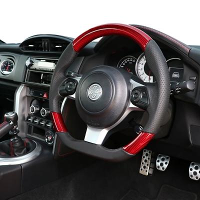 ZN8 GR86 ステアリング レッドカーボン : オートスタイル(AutoStyle