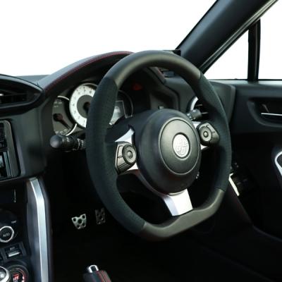 ZN8 GR86 ステアリング ブラックレザー&ブラックウルトラ