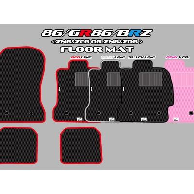 ZN8 GR86 フロアマット ブラックライン AT : オートスタイル(AutoStyle