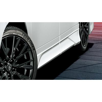 ヴォクシー　90系　GRサイドスカート　左側 ホワイトパール(070) TRD ヴォクシー 90系 GRサイドスカート ユニバーサルステップ付車用