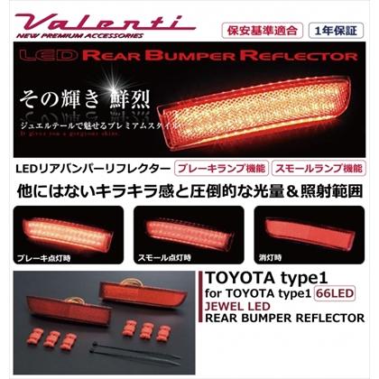 Valenti LED リアバンパーリフレクター TOYOTA アルファード