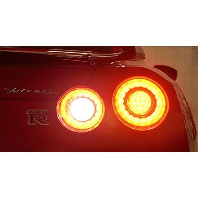 R35 GT-R ジュエル LEDテールランプ REVO ハーフレッド/クローム｜autostyle-sore｜02