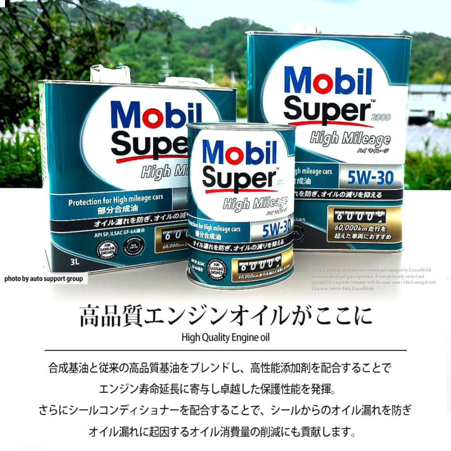 モービルスーパー2000　ハイマイレージ　5W-30　4L 2缶 Amazon | Mobil Super モービルスーパー 2000 ハイマイレージ