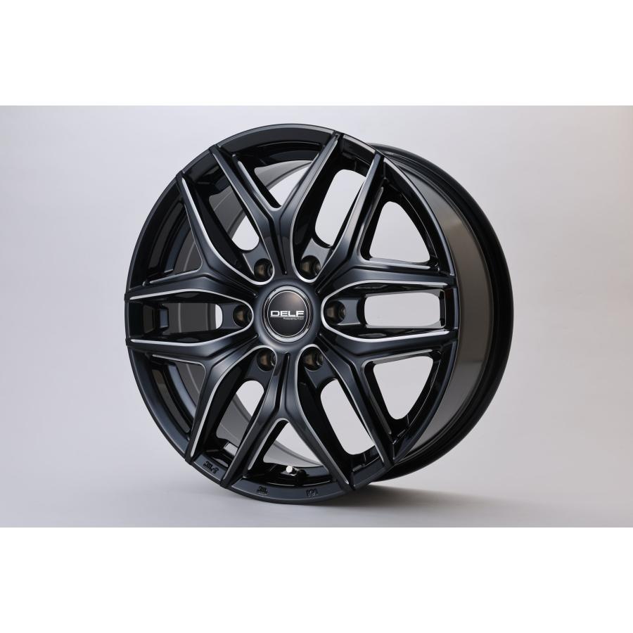 【バリバリ溝】ＦＬＥＸ・ＤＥＬＦ－０１・１８インチ・ハイエース　№５６９ フレックス ハイエース Delf01-18BMII 18インチホイール 1本 : オート
