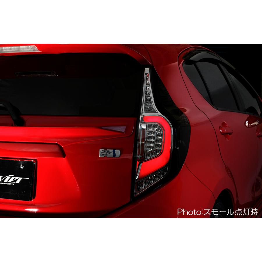ライツ オープニングライト付  NHP10系 アクア用 オールLEDテールランプ Ver.2 流星Ver クリアレンズ(インナーブラック)の画像